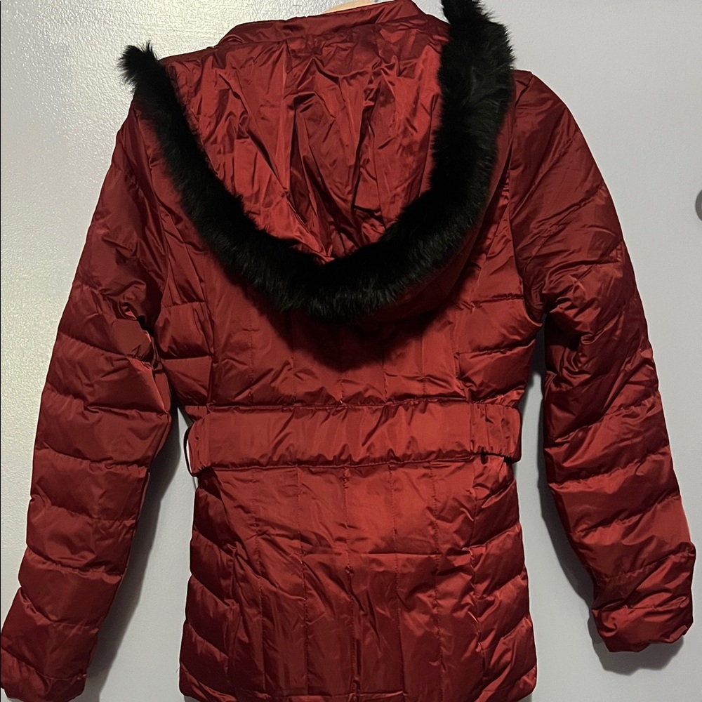 Red Puffer Coat - Picture 3 of 4